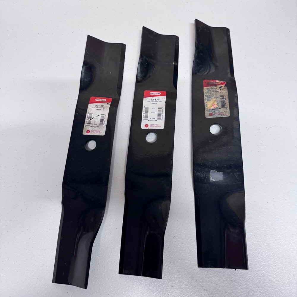 3 pack Oregon Mower Blades 17" Black 92-139 High Lift Cub Cadet Craftman MTD